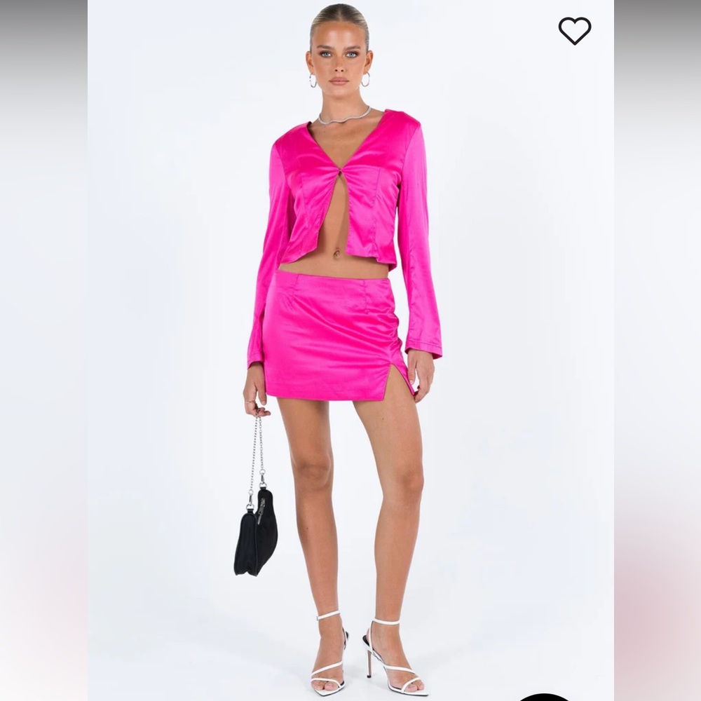 Princess Polly Satin Skirt and Blazer Set